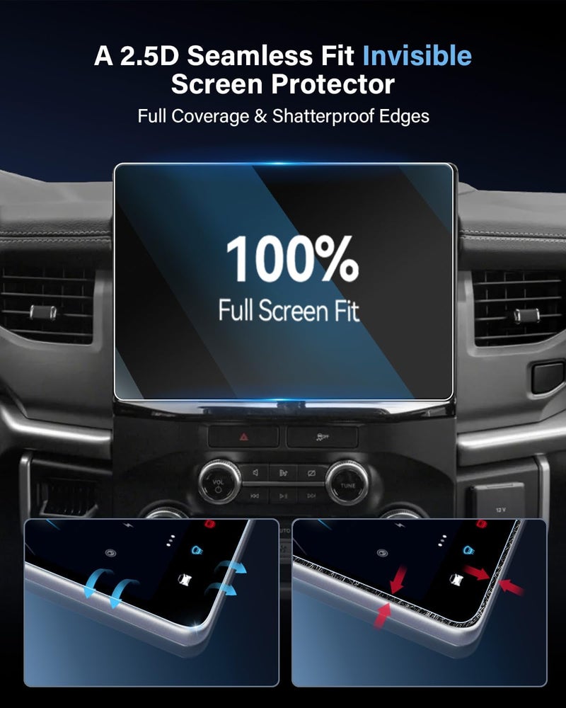 WEIPIN For Glossy Tempered Glass 2022 2023 2024 Ford Expedition 12 Inch Touchscreen Screen Protector - Expedition (XL STX/XLT/Limited/Timberline) Accessories - Image 3